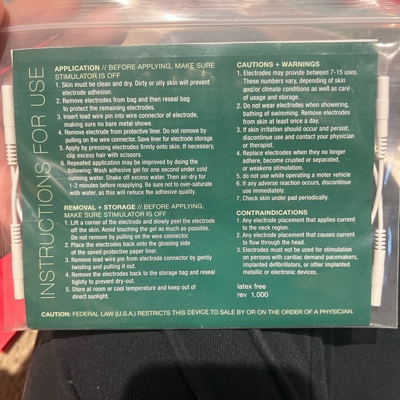 4- (4 per Pak)Reusable Soft Touch Self Adhering Neuro Stimulation Electrodes NEW - Picture 2 of 2